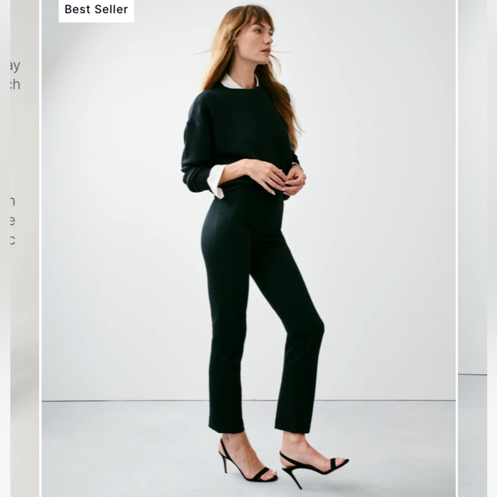 $138 NWT Spanx plus size 3X black straight leg in ponte black best seller